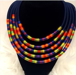 COPY - COPY - African style layered necklace